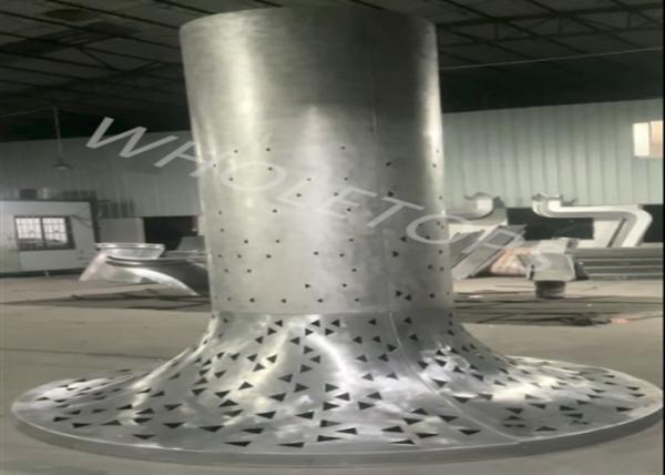 Pattern Cut Hyperbolic Aluminum Column for Subway station