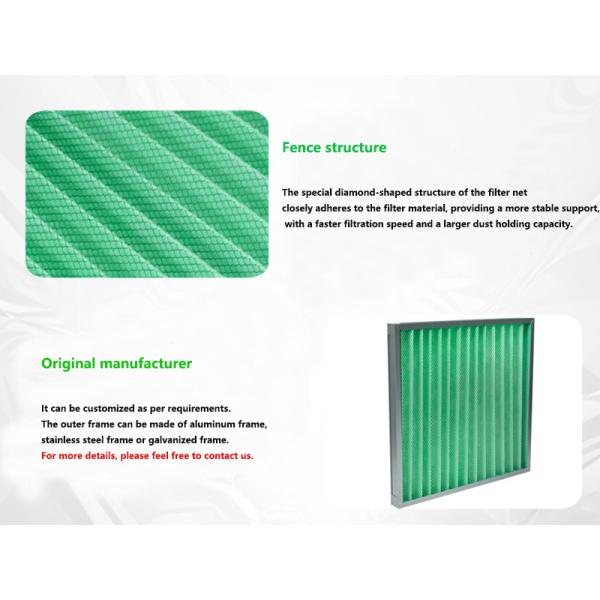 Industrial Air Filtration Systems G1 G4 Pleated Panel Air Pre Filter for Customizable Filtration