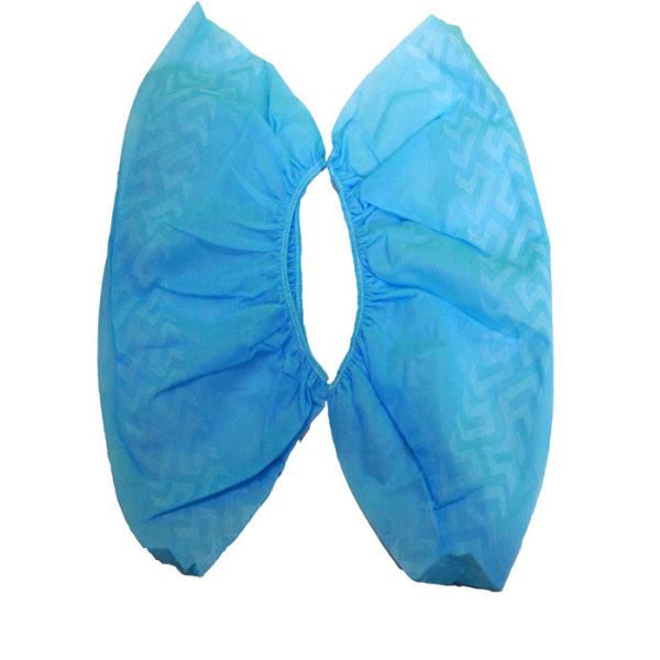 Blue Disposable Shoe Covers , Breathable Polypropylene Non Woven Shoe Cover