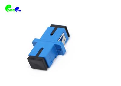 Adaptador simples 9 da fibra ótica do único modo do SC da repetibilidade alta/125μm com cor completa do azul da flange