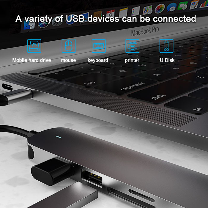 Портативная машинка эпицентра деятельности USB c к HDMI переходника 4K 100W USB c