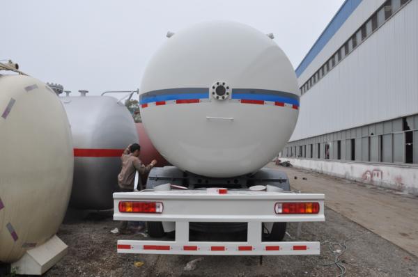 White Color Pressure Vessel LPG Tank Trailer , Stainless Steel Lpg Tank
