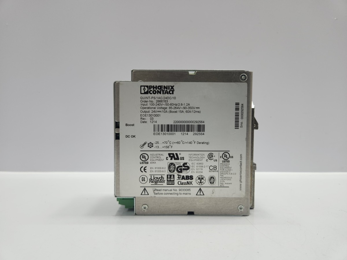 QUINT-PS 1AC 24DC 10 PLC Power Supply Phoenix Contact 2866763