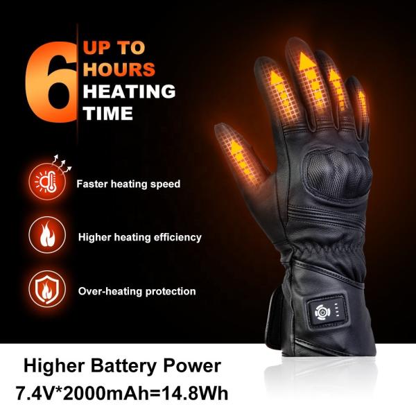 Unisex Heating Electric Rechargeable Gloves 7.4V 12V 2200 2600 3000Mah