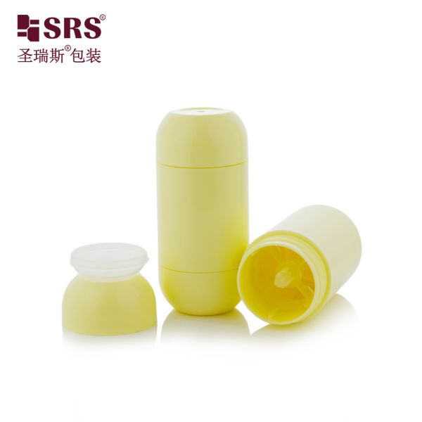 D054 30ml Cute Empty PP Deodorant Stick Container Round Bottom Top Packaging Bottom Filling