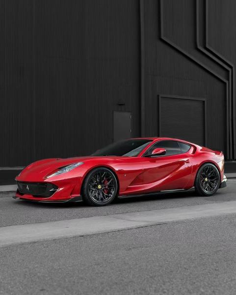 1016 Ferrari Body Kit 812 190mm  Carbon Fiber front bumper diffuser Spoiler