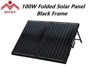 Black Frame Solar Panels , Solar Power Panels For Camping Easy Operation