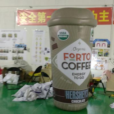 personalizado Gigante para publicidade taça de café inflável para eventos de promoção personagens mascote