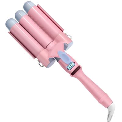 32mm cabelo de 3 tambores para oscilar o encrespador de cabelo cerâmico duplo do ferro de ondulação da tensão