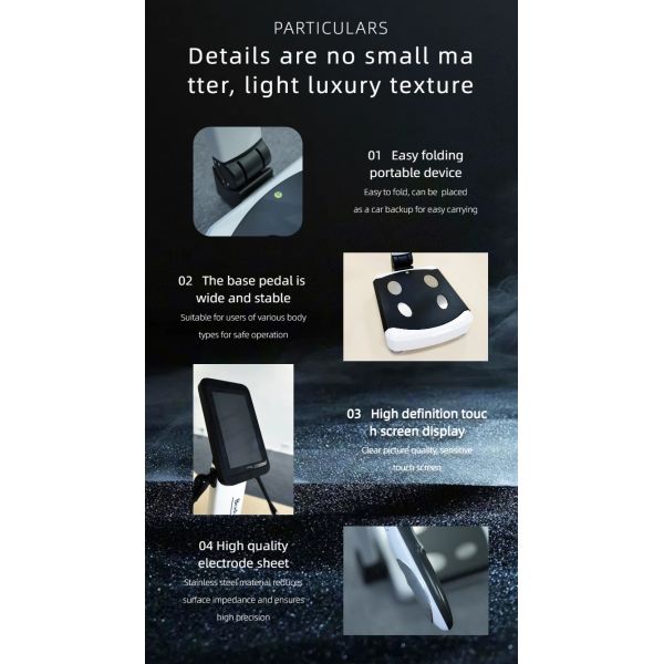 8 Point Contact Electrode Fat Scale Measurement Body Composition Analyzer Machine