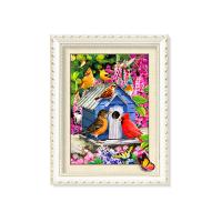 imágenes 5D de los 30x40cm con el marco blanco plástico para la decoración de la oficina