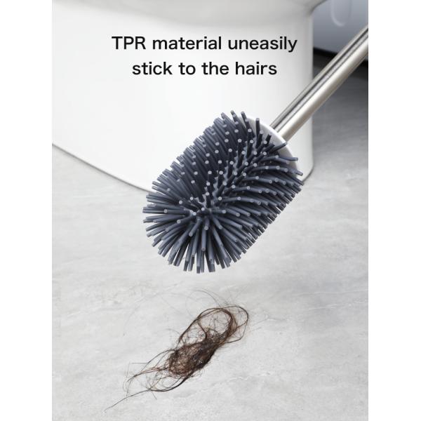 Щетка и держатель чистки туалета силикона Bathroom устойчивая установили универсальный