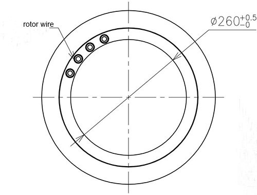 Anel deslizante de carretel de cabo da escova de carbono 1000 VAC com alojamento de aço inoxidável