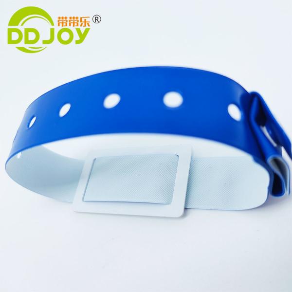 Custom Logo Bracelets L Shape PVC Vinyl Material Writable Smart RFID Chip Wristband