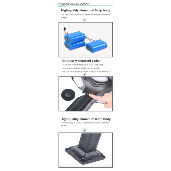 Solar Powered Lamp Waterproof IP65 Landscape Lighting Yard Lawn Decoration