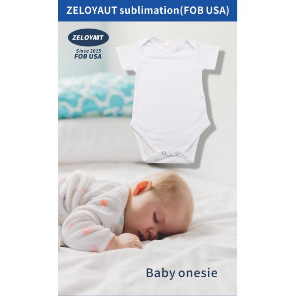 Customized White Frog Printed Bodysuits Sublimation Baby Onesie Plain Blanks Polyester Rompers Jumpsuit for Toddler Infant