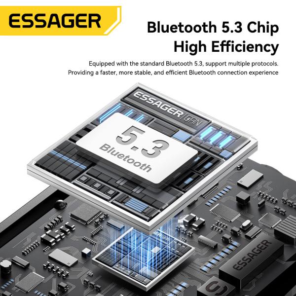 ESSAGER ES-BT14 3.5mm Audio Wireless Bluetooth Receiver Adapter For Wired Earphones Transmission Distance 10-20 Meters