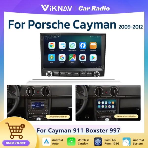 1280*800 8,4 дюймовый Android автомобильный стерео для 2009-2012 Porsche Cayman 911 Boxster