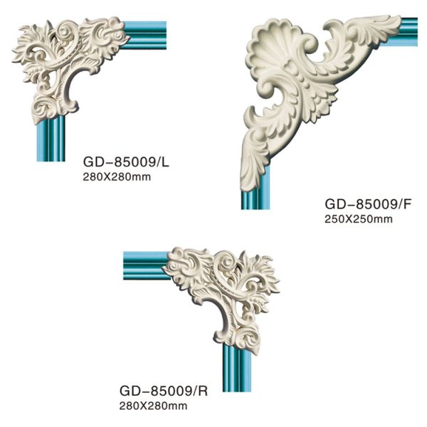 GD-85009 Eco-Friendly Urethane Foam Panel Moisture-Proof Indoor Decorative Corner Molding For Home Office