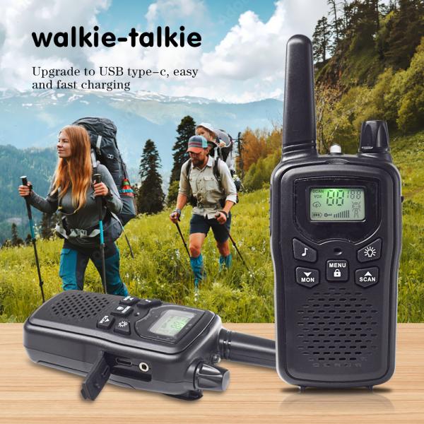 3Miles Extended Range rechargeable Kids Walkie Talkies - 8/22 Channel Handheld Two Way Radio 0.5W 446/462MHz outdoor waklie talkie