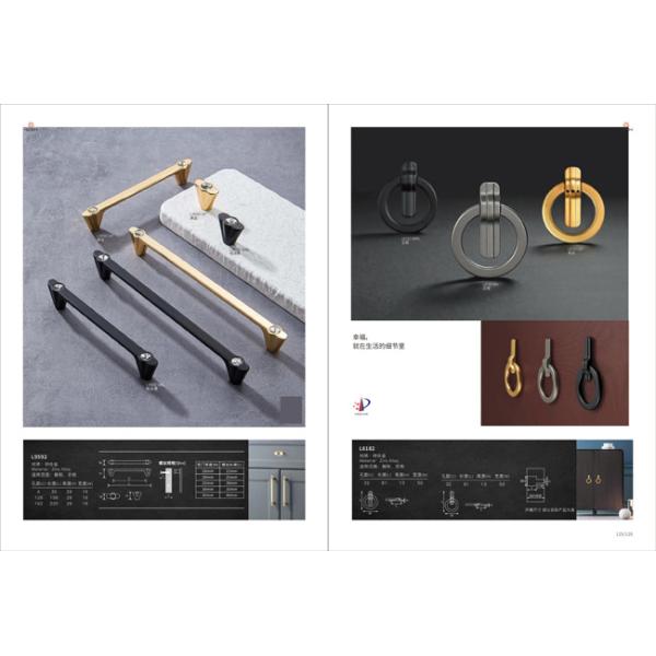 Wholesale Zinc Alloy Modern Luxury Kitchen Cabinet Handles Matt Gold Black Wardrobe Door Drawer Furniture Pull Handle