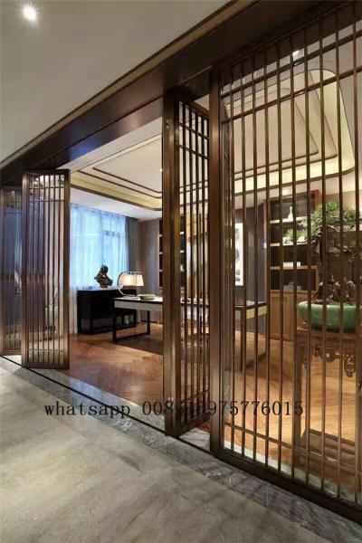 Colored stainless steel art screen room divider partition for decorative