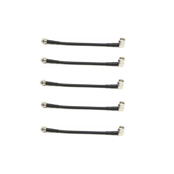 O ouro chapeou o homem de 75ohm F aos conjuntos de cabo masculinos RG59 do RF do ângulo direito