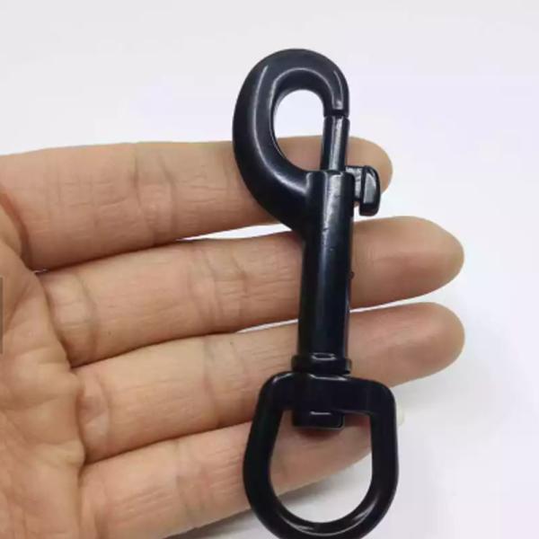 Polished Finish Single Ended Dive Swivel Eye Snap Hook with Buckle Pet Leash Clip