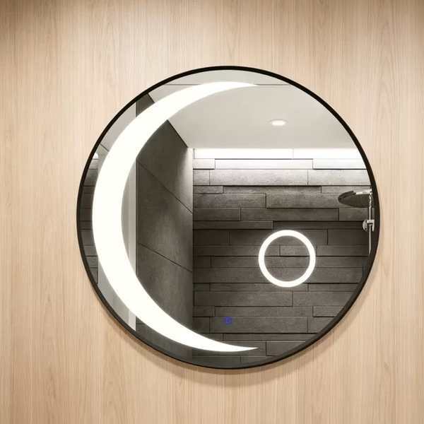 Copper Free Glass Backlit Bathroom LED Mirror Smart Defog Timing Function 600mm