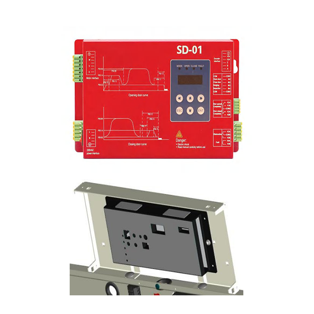 Center Opening NICE3000 Permanent Magnet Synchronous Motor Elevator Car Door Machine System for Lift