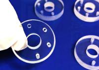 Laser Drilling Round Clear Fused Silica Wafer With Hole