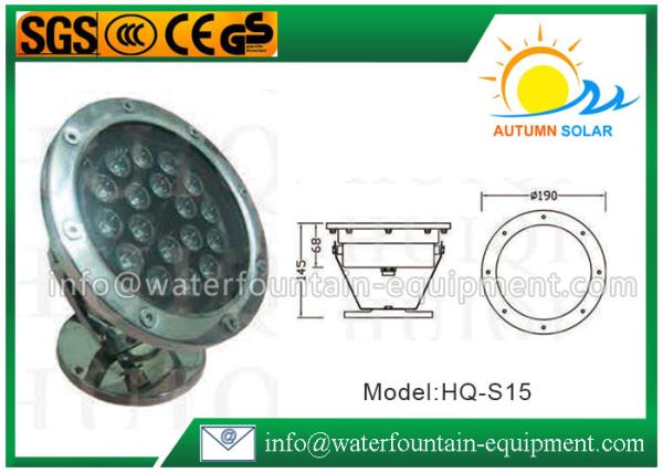 Outdoor 15W Underwater Fountain Lights Round For Garden Pond High Impact