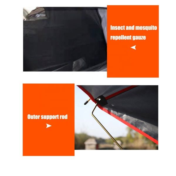 Aluminum Alloy Shell Rooftop Tent for Cars Car Canopy Ladder Side Sunshade Manufacturer Sales for Camping Vehicle Roof Top Tent