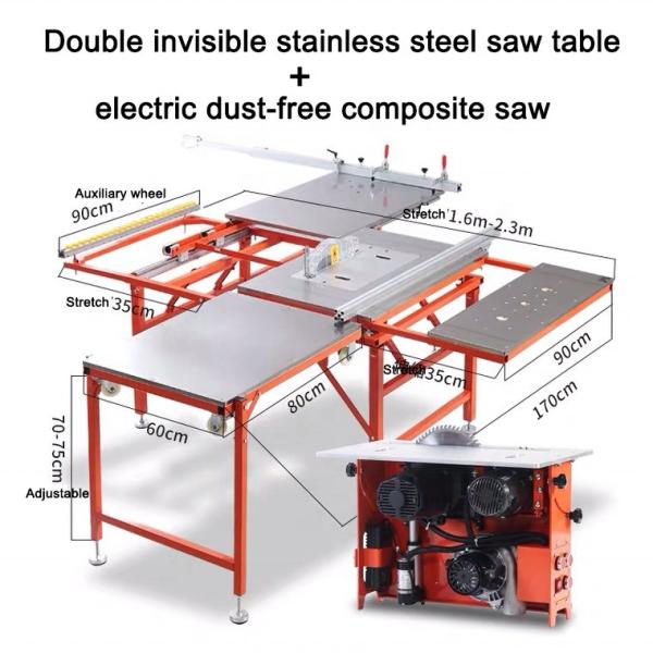 Electric Dust Free Precision Panel Saw Double Machine Invisible Design 50mm