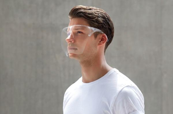 Double Sided Anti Fog Face Shield , Eyeglass Type Face Shield Oversized Windproof
