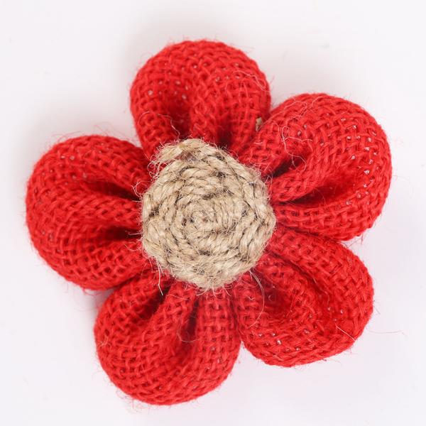 Цветы с 8 см ремнями из лопаток Цветы цветко-оранжевые Цветы из веревки из черного юты