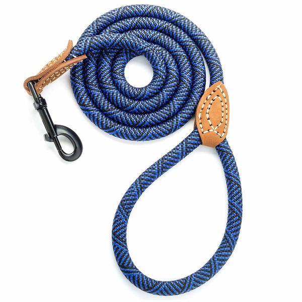 4/5/6 Foot Leather Dog Leash Tailor Reinforced Rope Multicolor Available