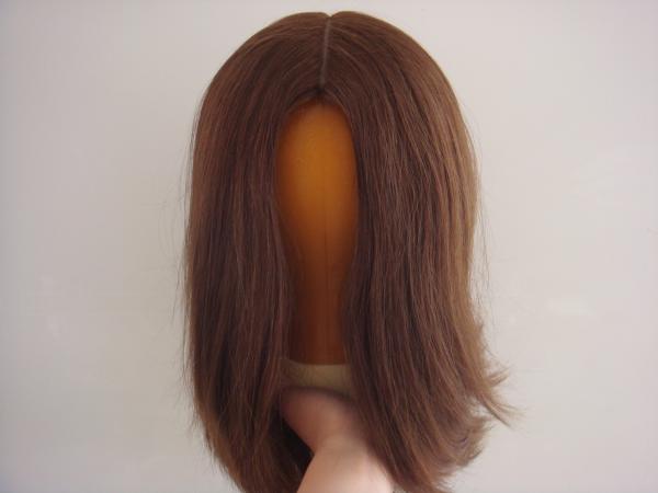 Perruques de cheveux naturels à l' apparence réelle à densité moyenne