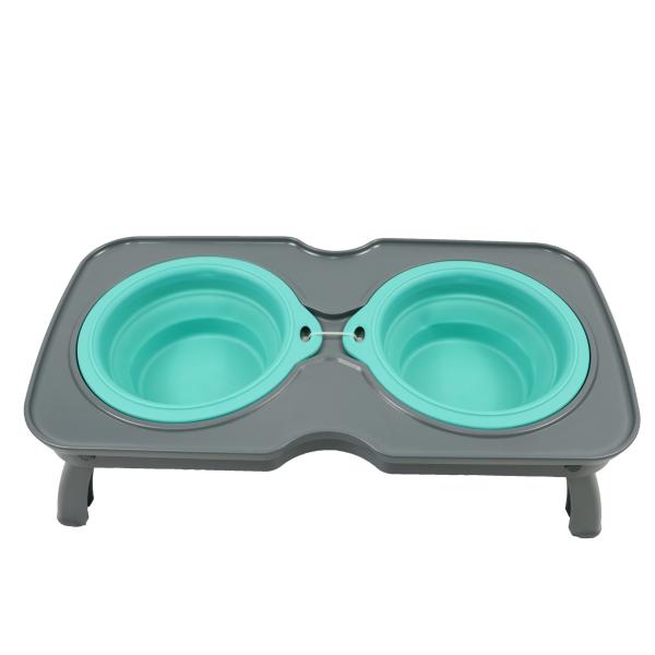 Elevated Personalised Double Dog Bowls Dish 4l 5l Cute Cat Feeding Bowls 428x220x38mm