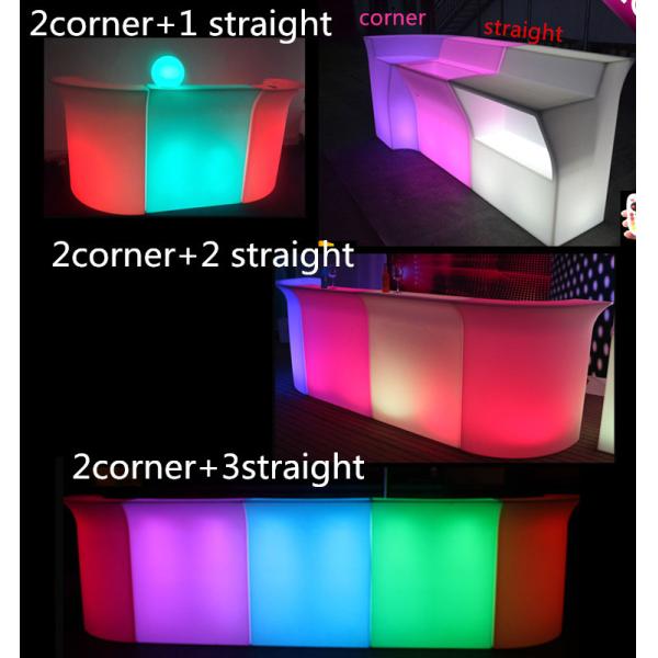 Popular Straight LED Bar Counter Waterproof 16 Colors Changing For Party Rental