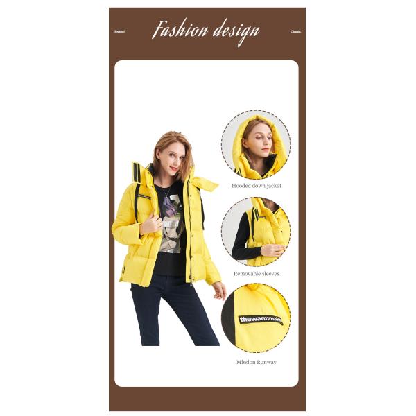 FODARLLOY 2022 High Quality Warm Hooded Lady Thin Cotton-padded Jacket Women Coat Lightweight Luxury Down Foldable Jacket