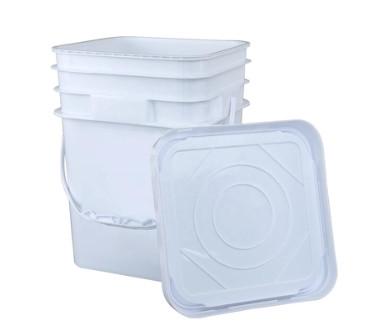 Hygienic 5 Gallon Water Tank Polyethylene High Density 20L White Bucket