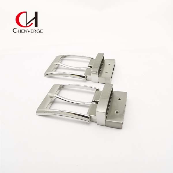 Unisex Anticorrosive Reversible Belt Buckles Wear Resistant Nickel Color