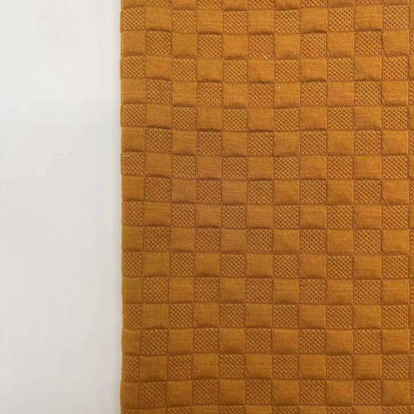 Ready Stock Cable Jacquard Knit Fabric Material 98%P 2%Sp 160cm 360gsm C13-094