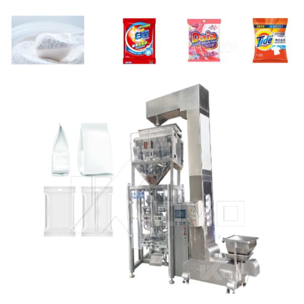 Automatic Detergent Wash Powder Weighing Filling Packaging Machine