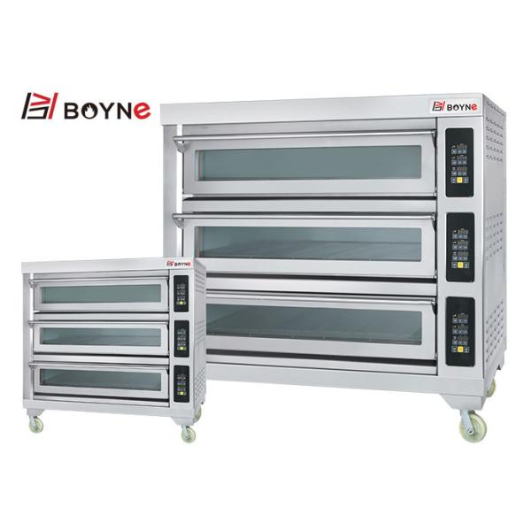 Commercial Bakery Shop Three Deck Nine Trays Microcomputer Electric Bakery Oven