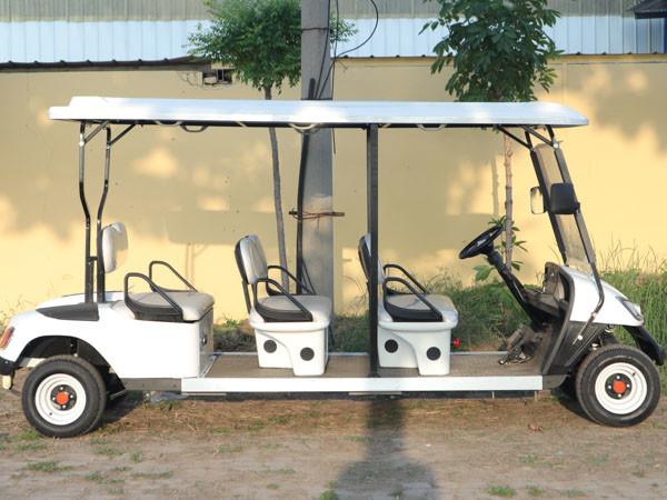 Electric Steel Lithium Golf Cart Buggy 30 Mph 3.5KW 60V White Custom