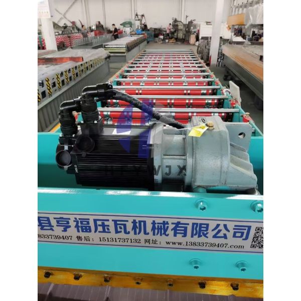 Automatic 890 IBR Trapezoidal Roof Sheet Roll Forming Machine with Linear Guide Rail Cutting System and 16 Row Molding PLC Control