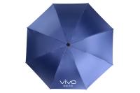 Protégeant du vent fort fois adapté aux besoins du client du parapluie 3 automatiques de promotion de logo petits