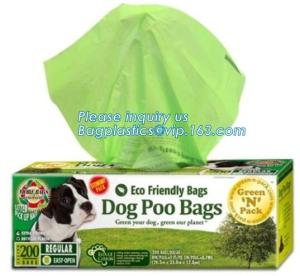 Corn Starch Eco Friendly PE Custom Logo Printed Dog Poop Bag Clean Up Bags, Eco